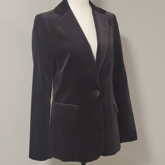 Frame Le Velvet Blazer Midnight Navy Size 4 BNWOT - Picture 3 of 13